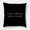 Diablo Stay Awhile And Listen Throw Pillow Official Haikyuu Merch