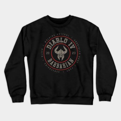 Diablo Iv Barbarian Crewneck Sweatshirt Official Haikyuu Merch