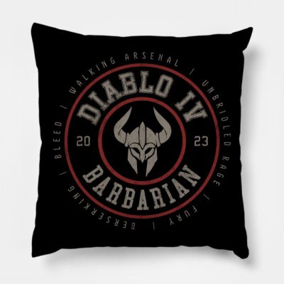 Diablo Iv Barbarian Throw Pillow Official Haikyuu Merch