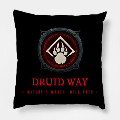 Diablo 4 Druid Quote Dark Theme Throw Pillow Official Haikyuu Merch