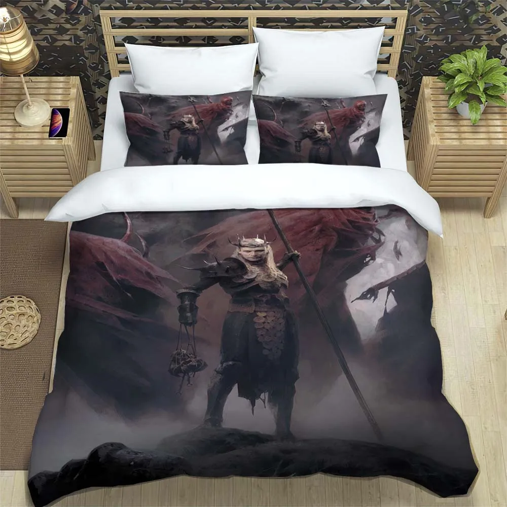 3D Game Diablo high definition printed bedding for boy Queen bedding set Soft and comfortable Customized 15 - Diablo Merch