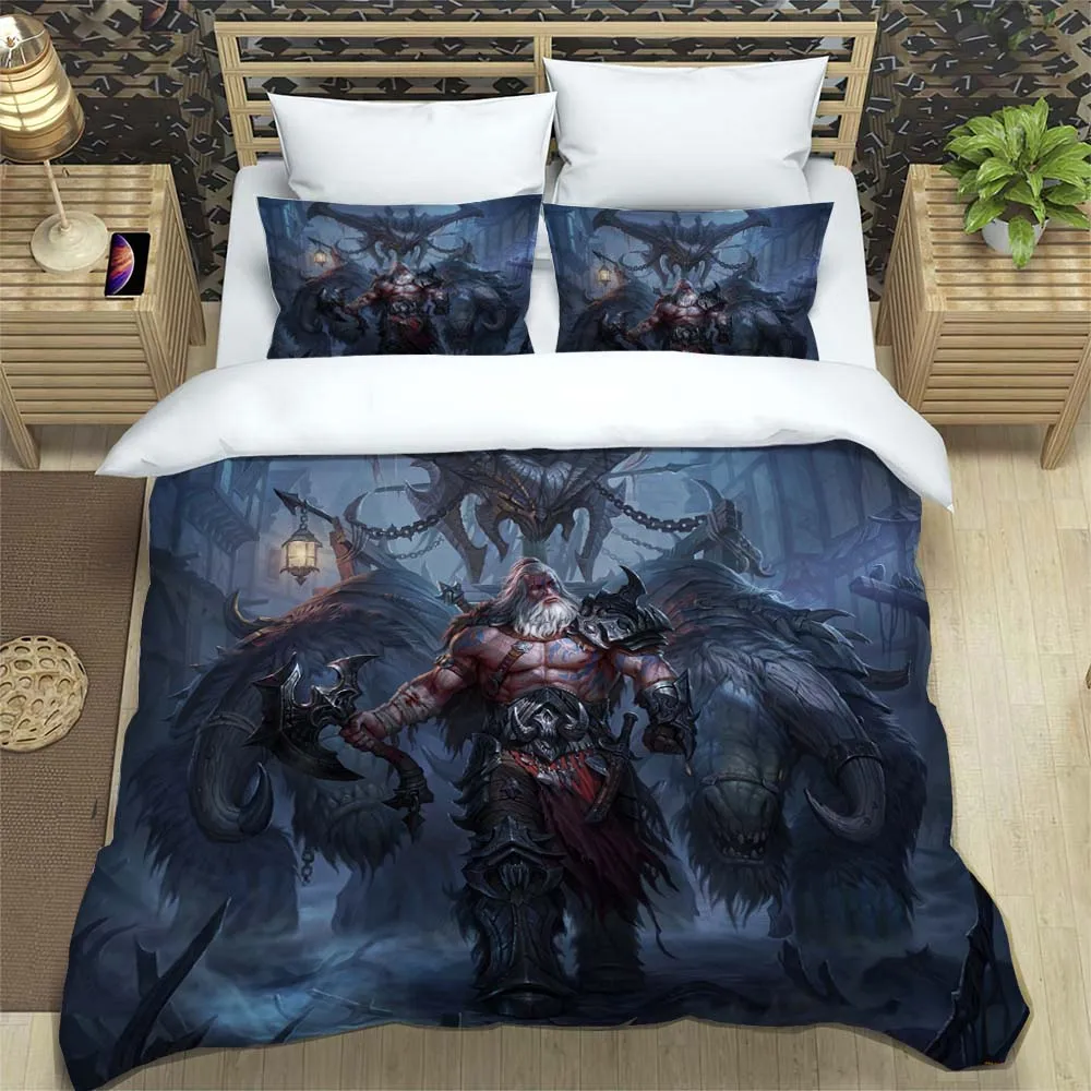 3D Game Diablo high definition printed bedding for boy Queen bedding set Soft and comfortable Customized 17 - Diablo Merch