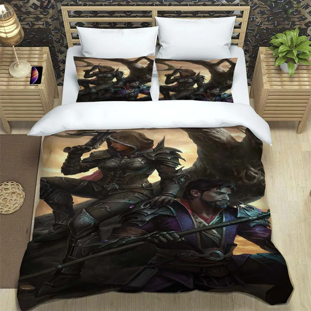 3D Game Diablo high definition printed bedding for boy Queen bedding set Soft and comfortable Customized 19 - Diablo Merch