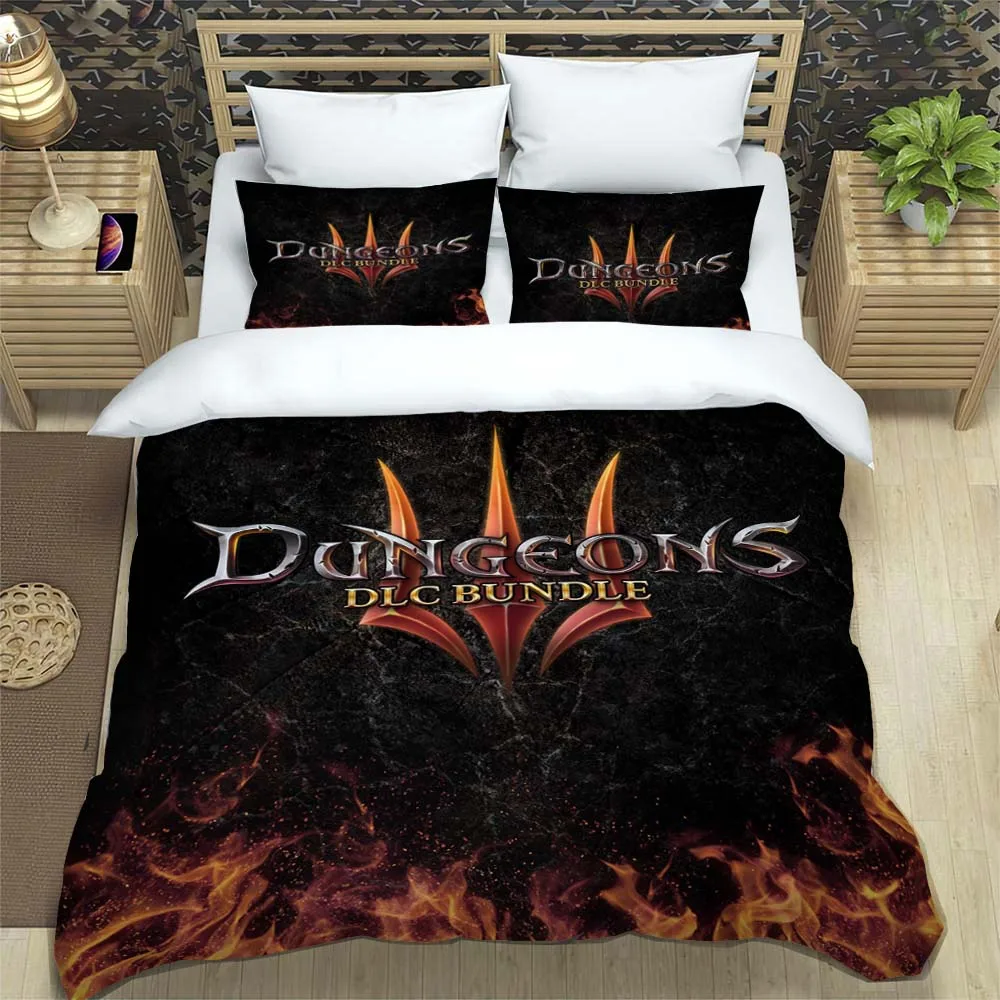 3D Game Diablo high definition printed bedding for boy Queen bedding set Soft and comfortable Customized 22 - Diablo Merch