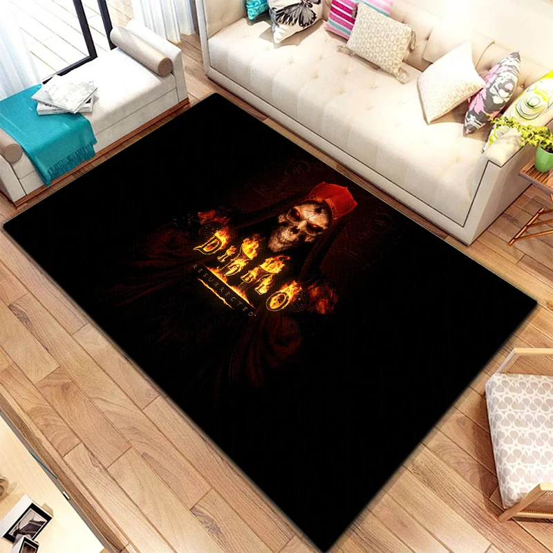 3D game Diablo player cartoon area carpet living room decoration decor rugs for bedroom for boy 8 - Diablo Merch