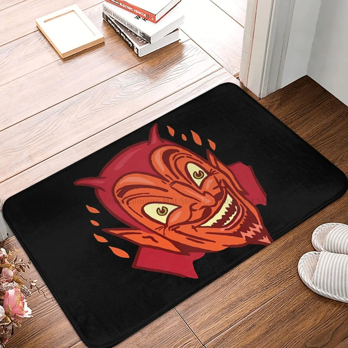 Diablo 4 Game Non slip Doormat Vintage Style Devil Face Living Room Bedroom Mat Welcome Carpet - Diablo Merch