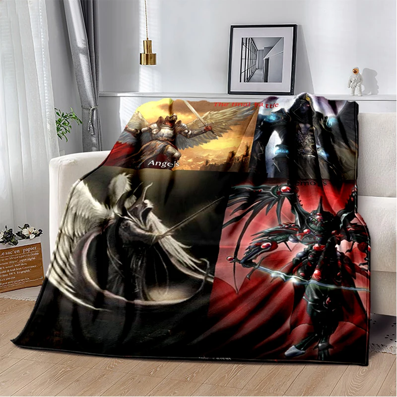 Diablo Art Printed Blanket Gedruckt Bettdecke Sofa Geschenk Gift Flannel Soft Plush Sofa Bed Throwing Blankets 10 - Diablo Merch