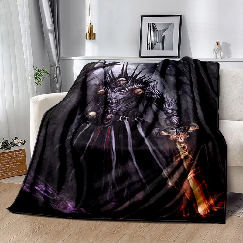 Diablo Art Printed Blanket Gedruckt Bettdecke Sofa Geschenk Gift Flannel Soft Plush Sofa Bed Throwing Blankets 18 - Diablo Merch