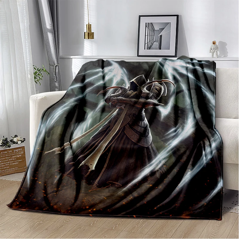 Diablo Art Printed Blanket Gedruckt Bettdecke Sofa Geschenk Gift Flannel Soft Plush Sofa Bed Throwing Blankets 22 - Diablo Merch