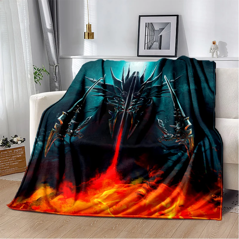 Diablo Art Printed Blanket Gedruckt Bettdecke Sofa Geschenk Gift Flannel Soft Plush Sofa Bed Throwing Blankets 8 - Diablo Merch