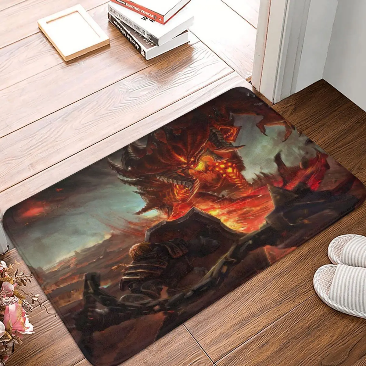 Diablo Classic Games Non slip Doormat Red Living Room Bedroom Mat Outdoor Carpet Home Pattern Decor - Diablo Merch