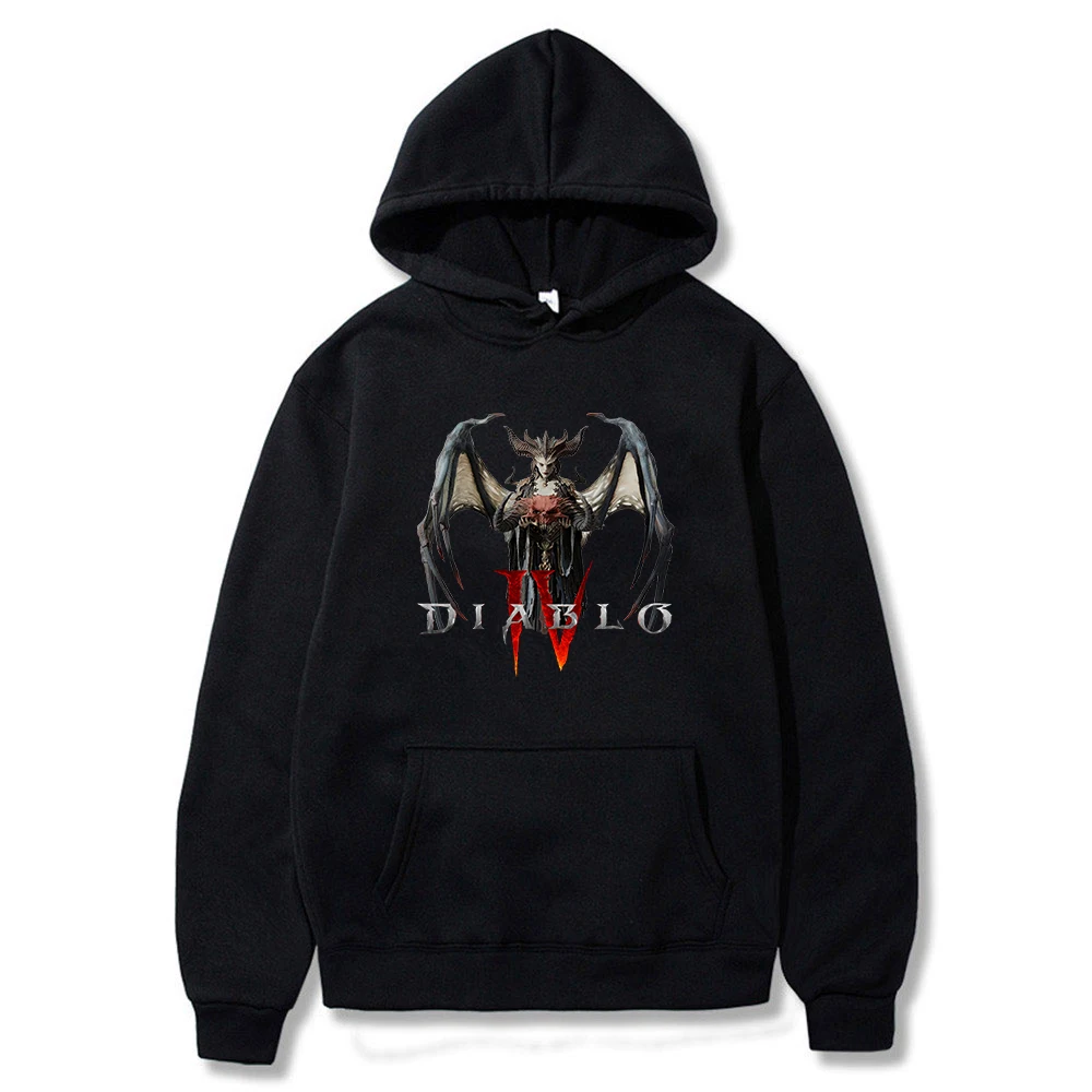 Game Diablo IV Lilith Hoodie Unisex Long Sleeve Streetwear Women Men Hooded Sweatshirt 2023 Casual Style - Diablo Merch