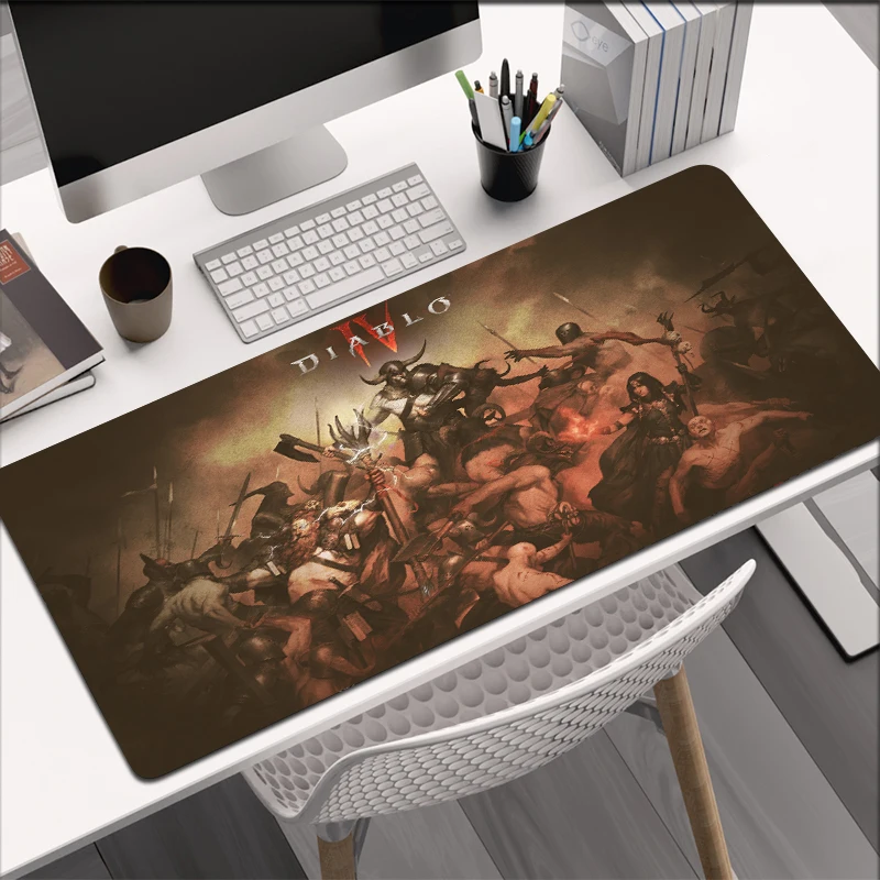 Large 40 90cm Diablo 4 Mouse Pad Mat XL Large Gaming Mousepad Gamer Keyboard Office Rubber 1 - Diablo Merch